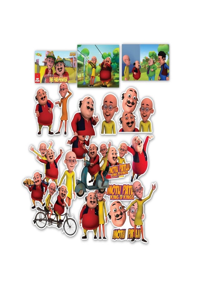 دي2سي مجموعة ملصقات فينيل لامعة بتصميم شخصيات كرتونية من موتو وباتلو، 21 شكلاً عشوائياً، مقاس 2 بوصة، ملصقات تزيينية لامعة للأطفال لأجهزة الكمبيوتر المحمول والهواتف وزجاجات المياه - Image 1